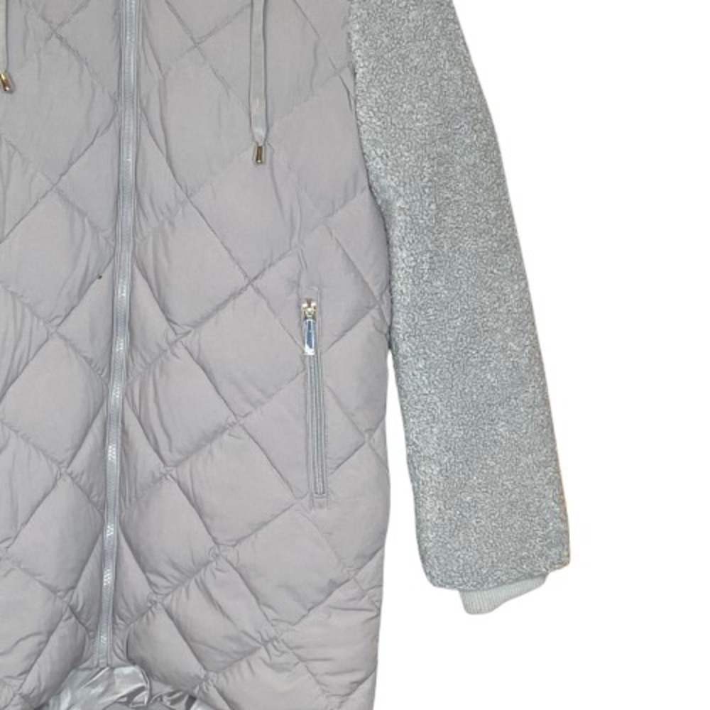 Koolaburra by UGG Womens Quilted Puffer Sherpa Hooded Coat Jacket Size S Gray - Picture 5 of 15